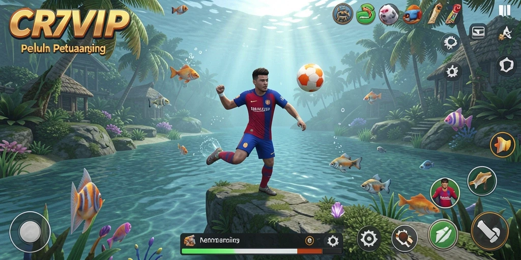 Tampilan menarik dari gameplay memancing seru CR7VIP.