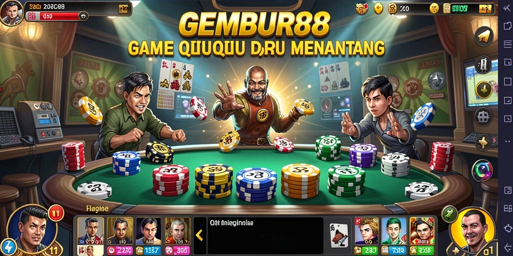 GEMBUR88 menampilkan gameplay QiuQiu yang menarik dan kompetitif.
