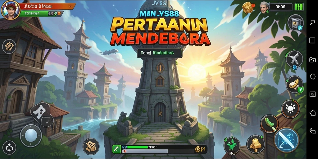 Tampilan gameplay menegangkan dalam JVS88 Tower Defense.