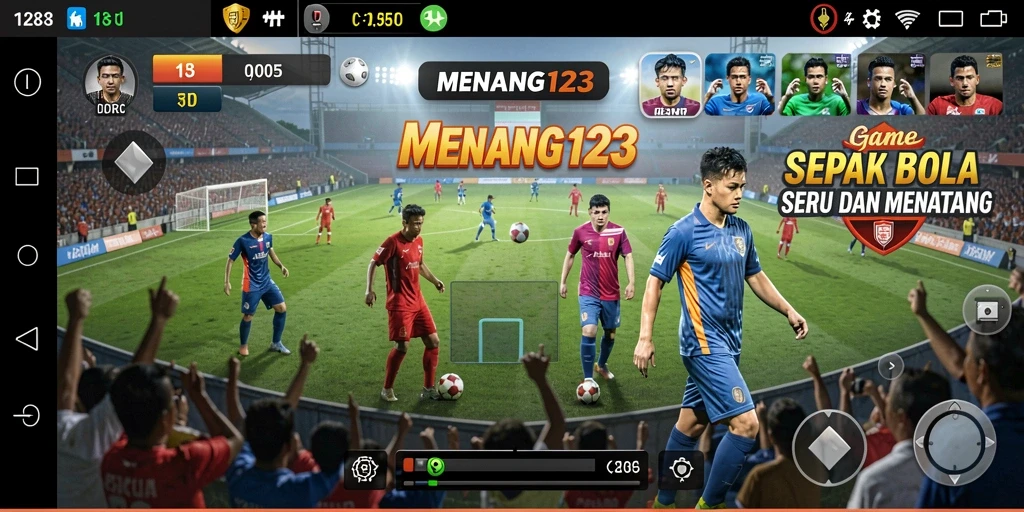 Tampilan menakjubkan dari gameplay sepak bola di MENANG123.