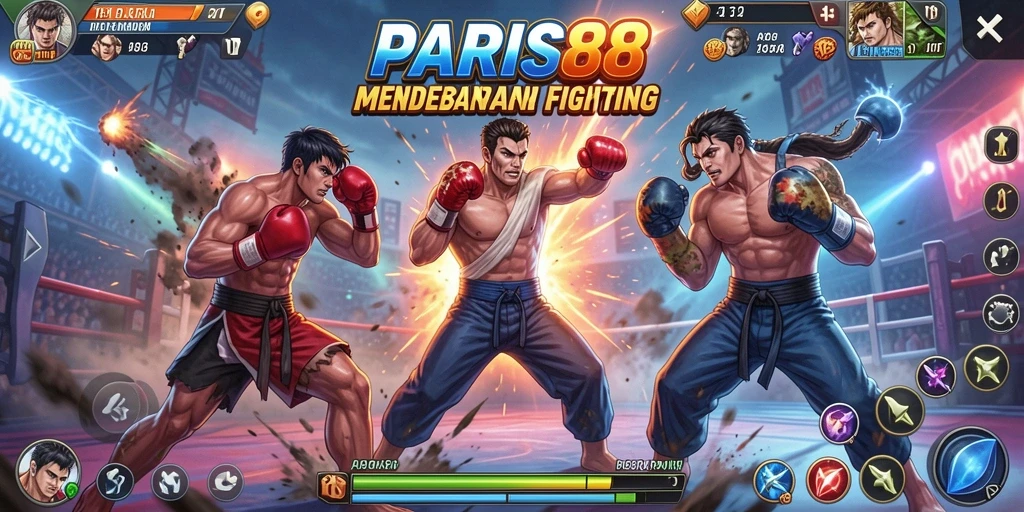 Gameplay Fighting seru dalam PARIS88 dengan grafis menakjubkan.