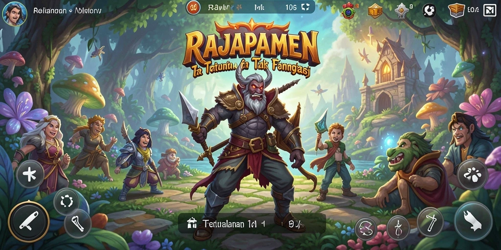 Tampilan gameplay RAJAPAMEN yang menakjubkan dengan visual yang imersif.