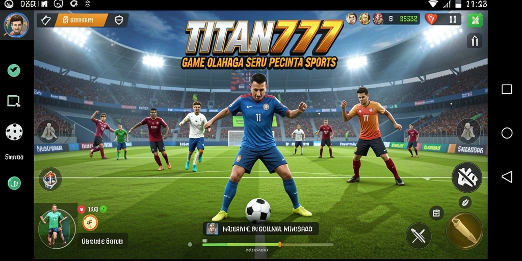 Tampilan gameplay seru dari TITAN777 yang menampilkan aksi olahraga menegangkan.