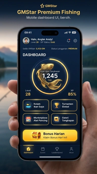 Tampilan aplikasi gmstar saat mengunduh aplikasi dengan cepat.